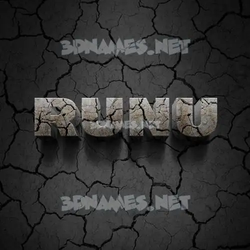 runu in Cracked Stone style - 3D name wallpaper runu in Cracked Stone style - 3D name wallpaper
