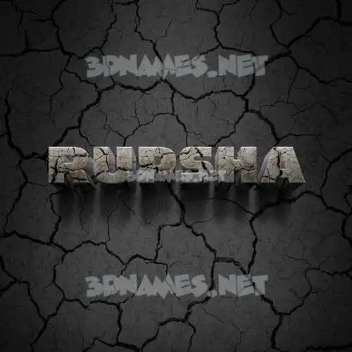 rupsha in Cracked Stone style - 3D name wallpaper