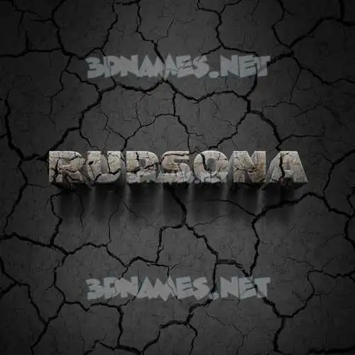 rupsona in Cracked Stone style - 3D name wallpaper