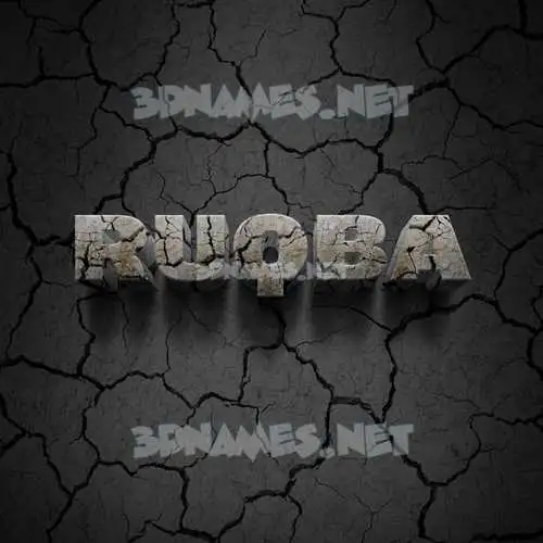 ruqba in Cracked Stone style - 3D name wallpaper ruqba in Cracked Stone style - 3D name wallpaper