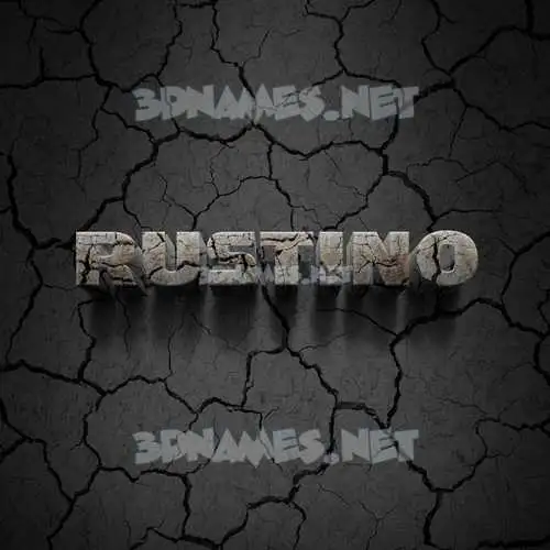 rustino in Cracked Stone style - 3D name wallpaper rustino in Cracked Stone style - 3D name wallpaper
