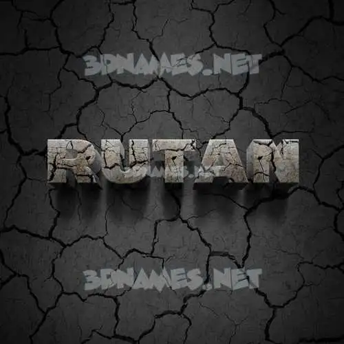rutan in Cracked Stone style - 3D name wallpaper rutan in Cracked Stone style - 3D name wallpaper