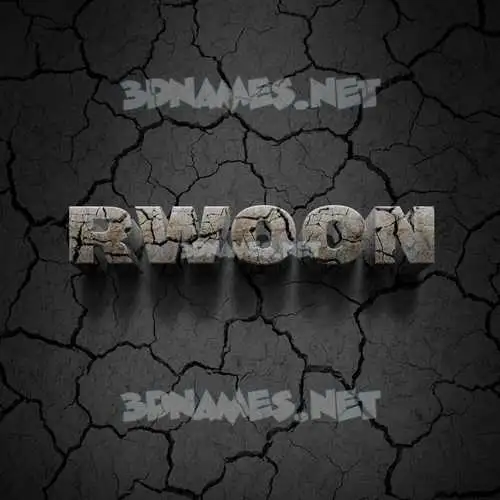 rwoon in Cracked Stone style - 3D name wallpaper rwoon in Cracked Stone style - 3D name wallpaper