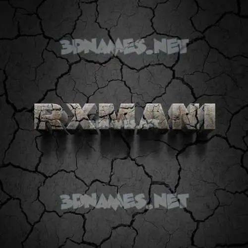 rxmani in Cracked Stone style - 3D name wallpaper rxmani in Cracked Stone style - 3D name wallpaper