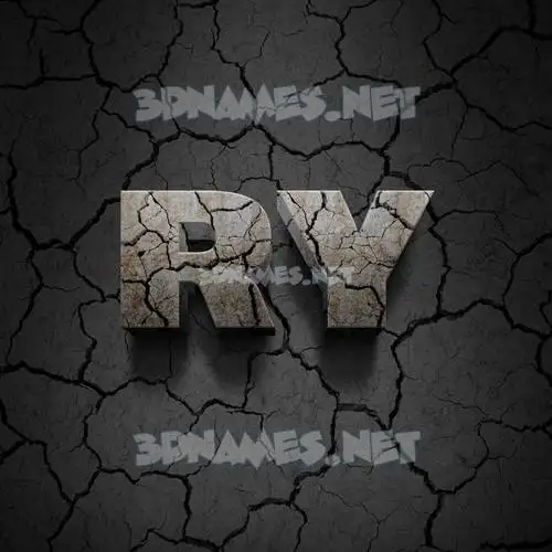 ry in Cracked Stone style - 3D name wallpaper ry in Cracked Stone style - 3D name wallpaper