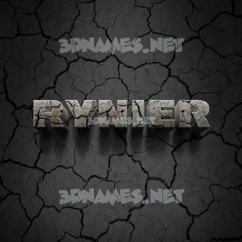 rynier in Cracked Stone style - 3D name wallpaper rynier in Cracked Stone style - 3D name wallpaper