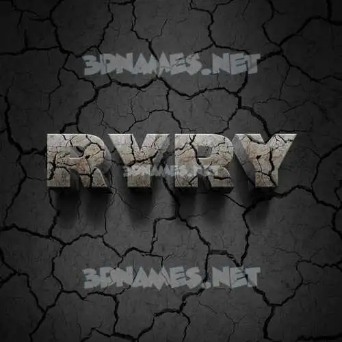 ryry in Cracked Stone style - 3D name wallpaper ryry in Cracked Stone style - 3D name wallpaper