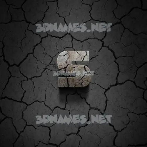 s in Cracked Stone style - 3D name wallpaper