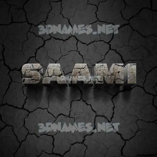 saami in Cracked Stone style - 3D name wallpaper saami in Cracked Stone style - 3D name wallpaper