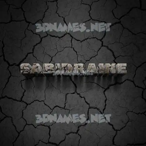 sabidraine in Cracked Stone style - 3D name wallpaper