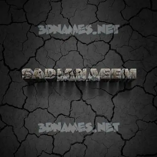 sadianaeem in Cracked Stone style - 3D name wallpaper sadianaeem in Cracked Stone style - 3D name wallpaper