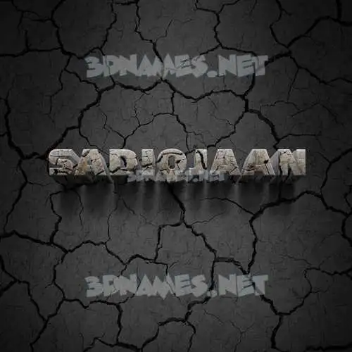 sadiqjaan in Cracked Stone style - 3D name wallpaper sadiqjaan in Cracked Stone style - 3D name wallpaper