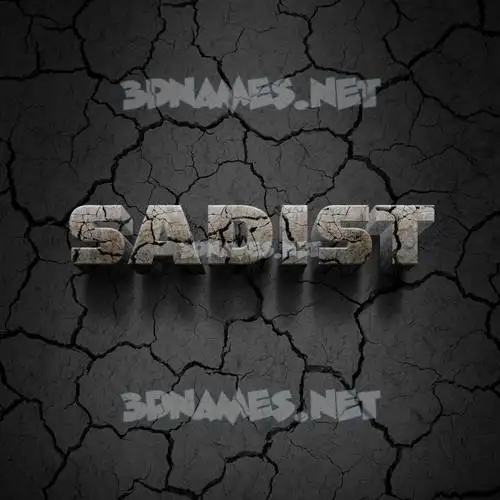 sadist in Cracked Stone style - 3D name wallpaper sadist in Cracked Stone style - 3D name wallpaper