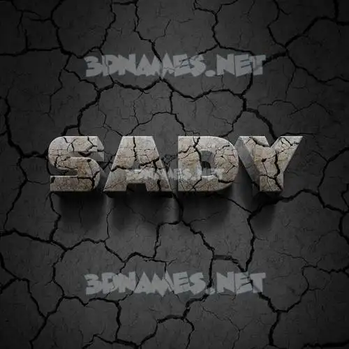 sady in Cracked Stone style - 3D name wallpaper