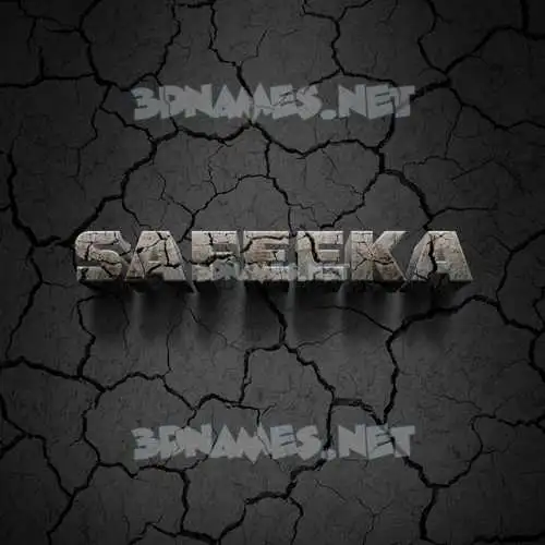 safeeka in Cracked Stone style - 3D name wallpaper safeeka in Cracked Stone style - 3D name wallpaper