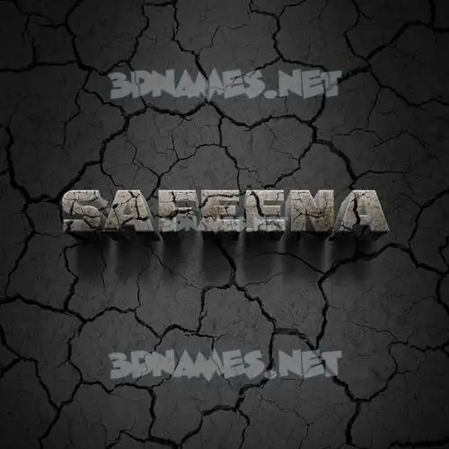 safeena in Cracked Stone style - 3D name wallpaper safeena in Cracked Stone style - 3D name wallpaper