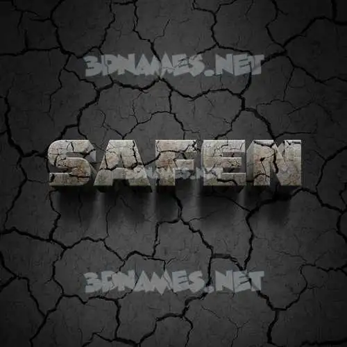 safen in Cracked Stone style - 3D name wallpaper safen in Cracked Stone style - 3D name wallpaper