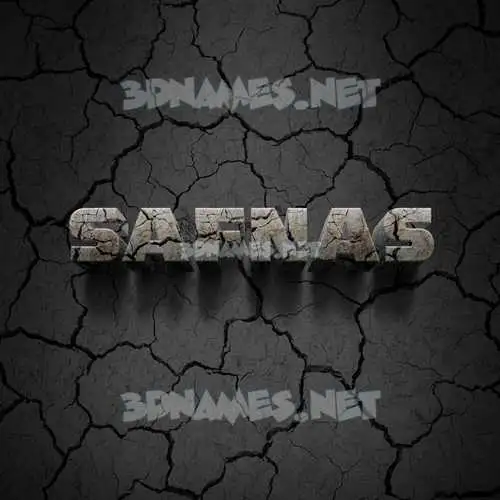 safnas in Cracked Stone style - 3D name wallpaper