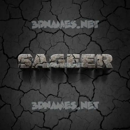 sageer in Cracked Stone style - 3D name wallpaper sageer in Cracked Stone style - 3D name wallpaper