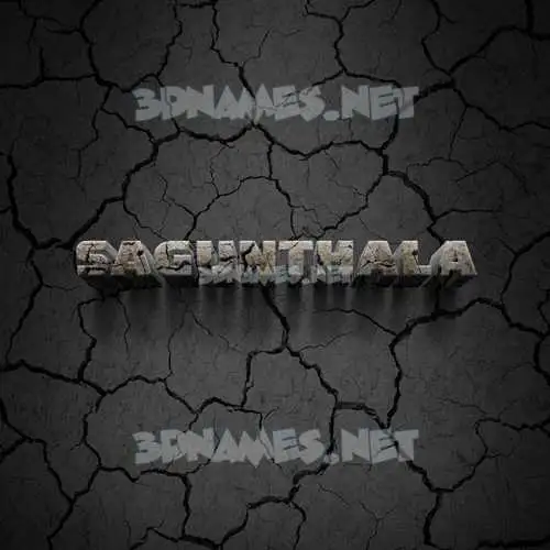 sagunthala in Cracked Stone style - 3D name wallpaper