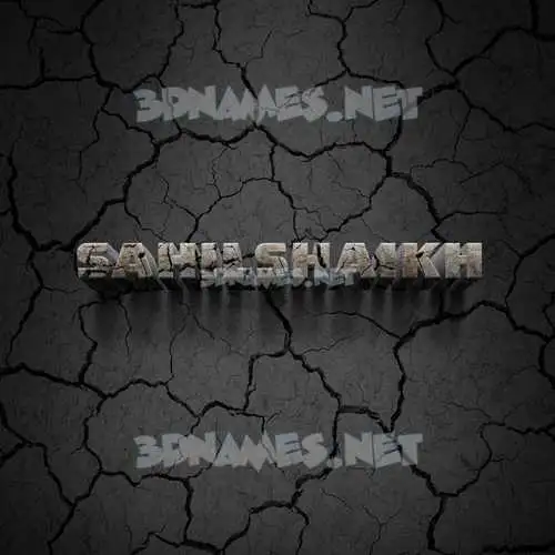 sahilshaikh in Cracked Stone style - 3D name wallpaper sahilshaikh in Cracked Stone style - 3D name wallpaper