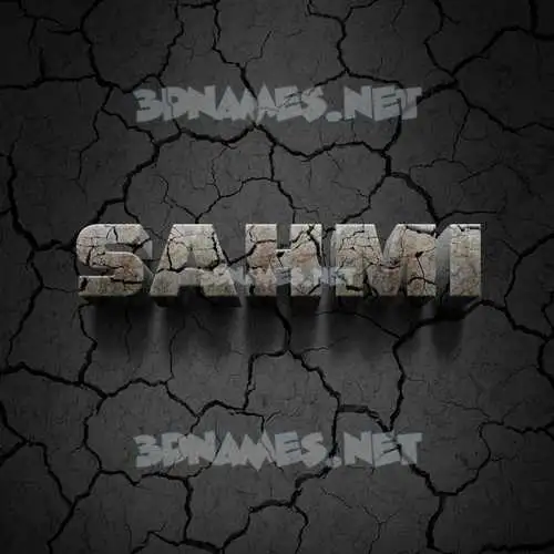 sahmi in Cracked Stone style - 3D name wallpaper sahmi in Cracked Stone style - 3D name wallpaper