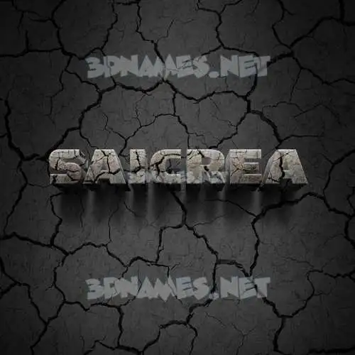 saicrea in Cracked Stone style - 3D name wallpaper