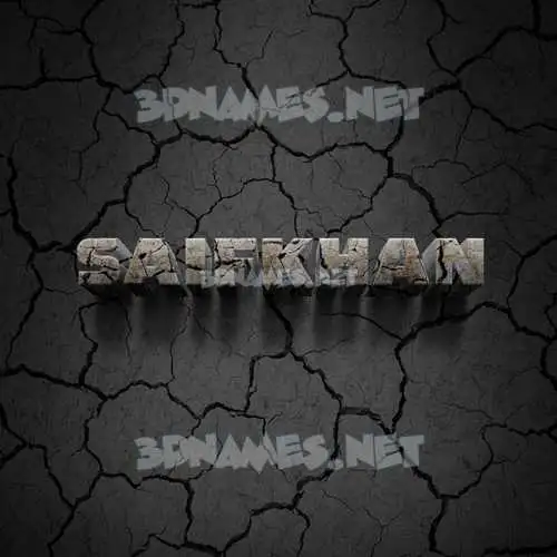 saifkhan in Cracked Stone style - 3D name wallpaper