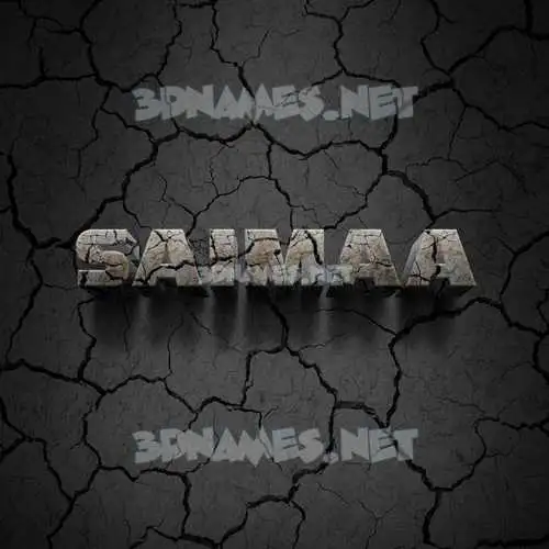 saimaa in Cracked Stone style - 3D name wallpaper