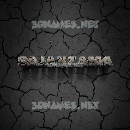 sajanzama in Cracked Stone style - 3D name wallpaper sajanzama in Cracked Stone style - 3D name wallpaper