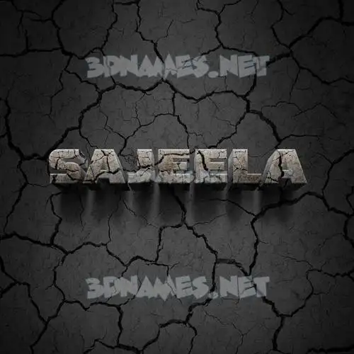 sajeela in Cracked Stone style - 3D name wallpaper sajeela in Cracked Stone style - 3D name wallpaper