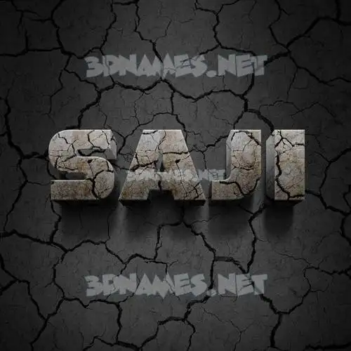 saji in Cracked Stone style - 3D name wallpaper saji in Cracked Stone style - 3D name wallpaper