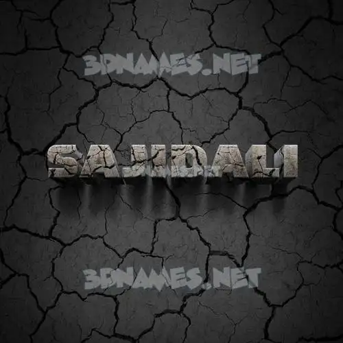 sajidali in Cracked Stone style - 3D name wallpaper sajidali in Cracked Stone style - 3D name wallpaper