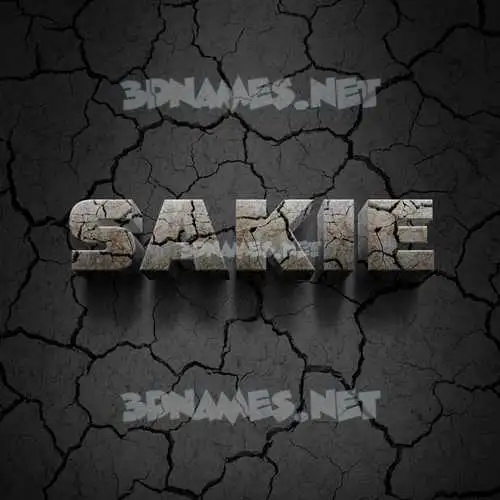 sakie in Cracked Stone style - 3D name wallpaper sakie in Cracked Stone style - 3D name wallpaper