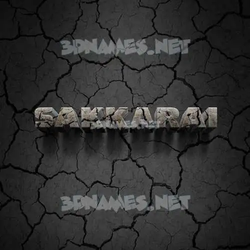 sakkarai in Cracked Stone style - 3D name wallpaper sakkarai in Cracked Stone style - 3D name wallpaper