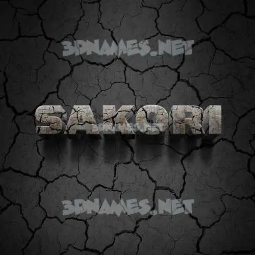 sakori in Cracked Stone style - 3D name wallpaper sakori in Cracked Stone style - 3D name wallpaper