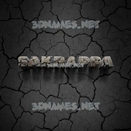 sakrappa in Cracked Stone style - 3D name wallpaper sakrappa in Cracked Stone style - 3D name wallpaper