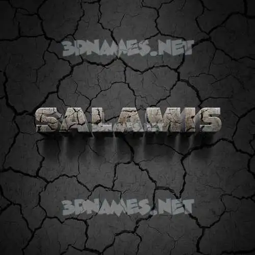 salamis in Cracked Stone style - 3D name wallpaper