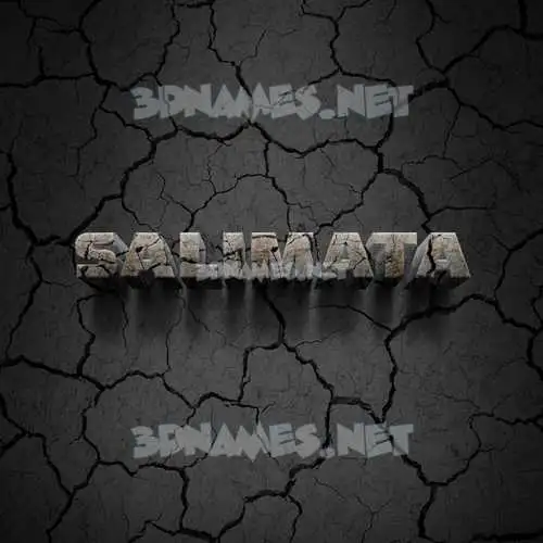 salimata in Cracked Stone style - 3D name wallpaper