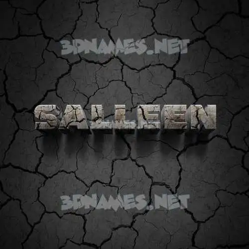 salleen in Cracked Stone style - 3D name wallpaper salleen in Cracked Stone style - 3D name wallpaper