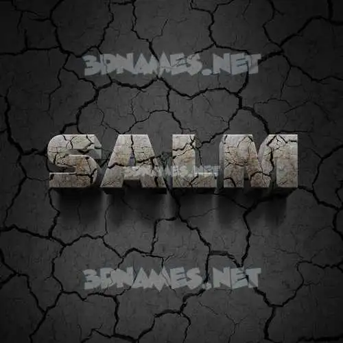 salm in Cracked Stone style - 3D name wallpaper salm in Cracked Stone style - 3D name wallpaper