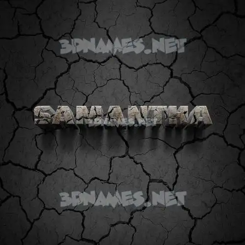 samantha in Cracked Stone style - 3D name wallpaper samantha in Cracked Stone style - 3D name wallpaper