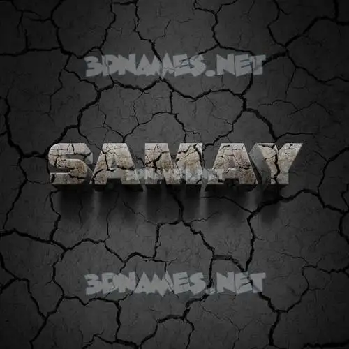 samay in Cracked Stone style - 3D name wallpaper