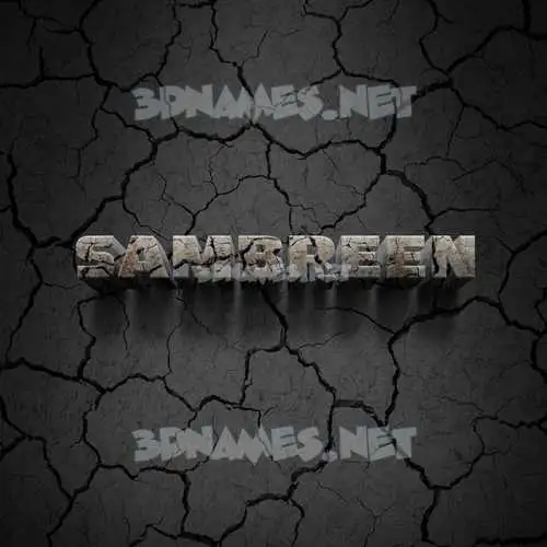 sambreen in Cracked Stone style - 3D name wallpaper sambreen in Cracked Stone style - 3D name wallpaper