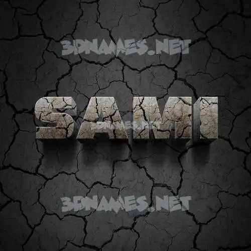 sami in Cracked Stone style - 3D name wallpaper sami in Cracked Stone style - 3D name wallpaper