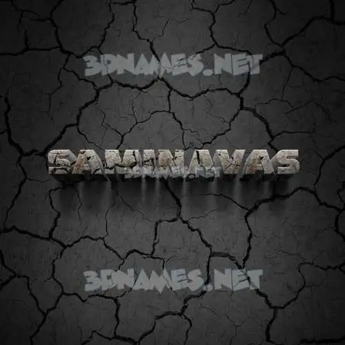saminavas in Cracked Stone style - 3D name wallpaper saminavas in Cracked Stone style - 3D name wallpaper