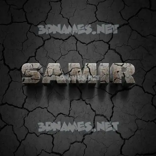 samir in Cracked Stone style - 3D name wallpaper samir in Cracked Stone style - 3D name wallpaper