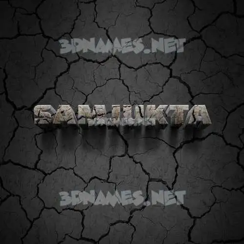 samjukta in Cracked Stone style - 3D name wallpaper samjukta in Cracked Stone style - 3D name wallpaper