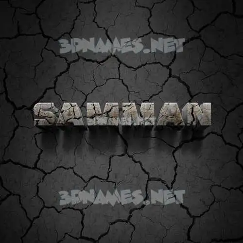 samman in Cracked Stone style - 3D name wallpaper samman in Cracked Stone style - 3D name wallpaper