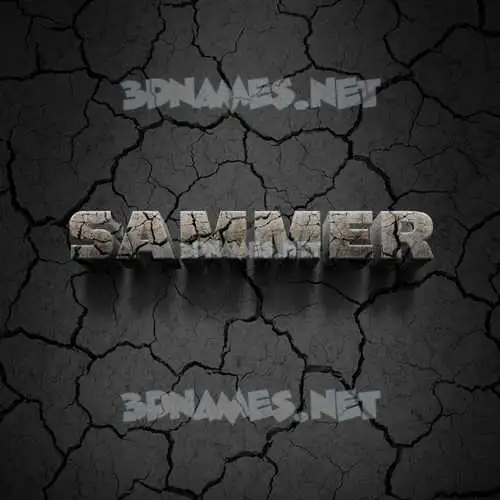 sammer in Cracked Stone style - 3D name wallpaper sammer in Cracked Stone style - 3D name wallpaper